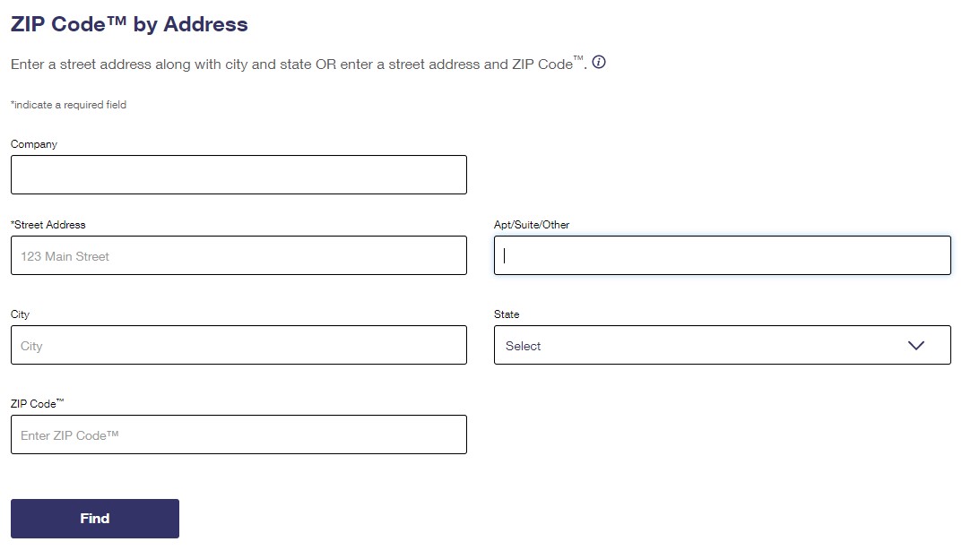 USPS address lookup tool