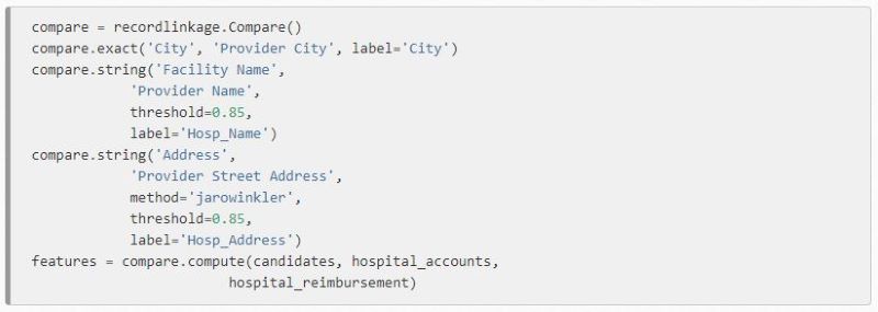 Run comparison logic for data sets