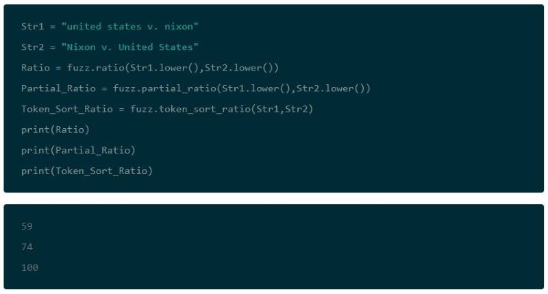 How to use FuzzyWuzzy to tokenize addresses