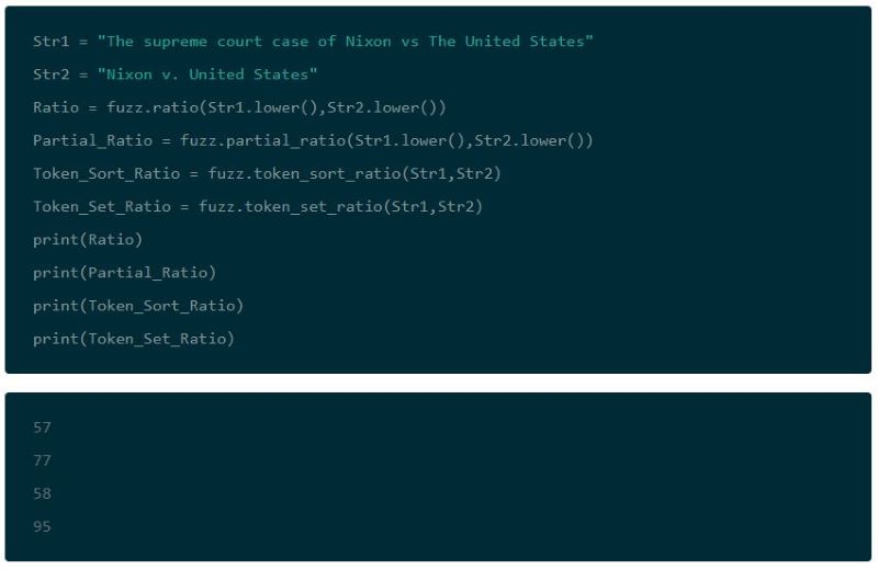 FuzzyWuzzy matching different input formats