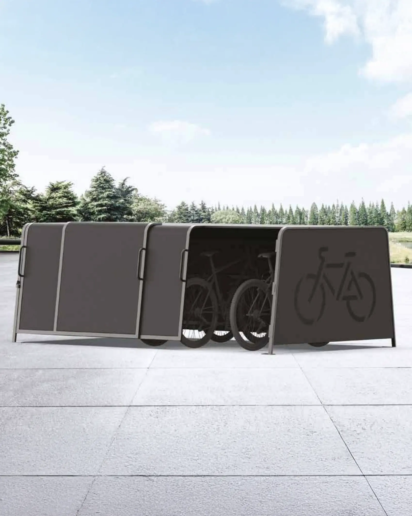 „Abschließbare Fahrradbox für E-Bike Ladepunkte“