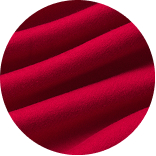 red fabric in rippled pattern, close photo
