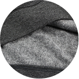 soft fabric interior, close-up photo of sportiqe olsen hoodie bottom opening