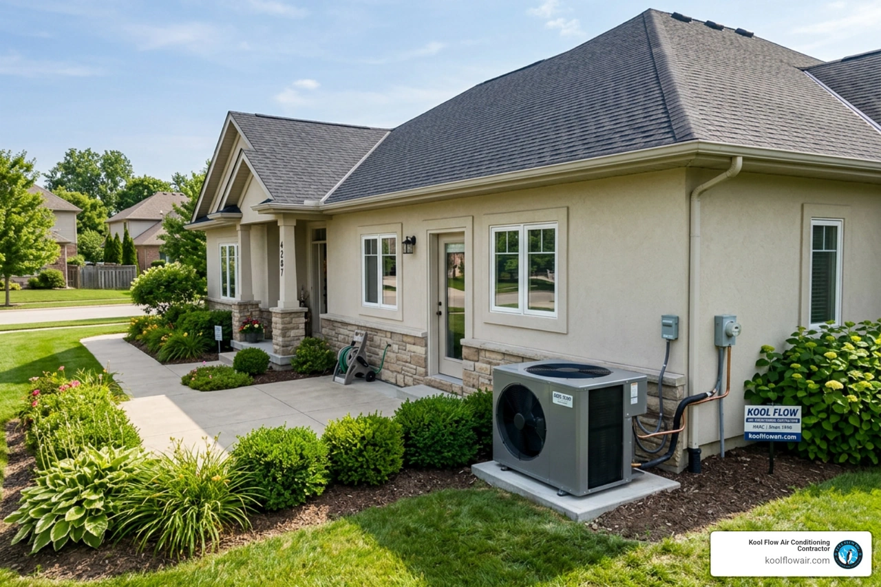 Infographic summarizing federal tax credits for AC and heat pump upgrades including Section 25C limits and eligibility