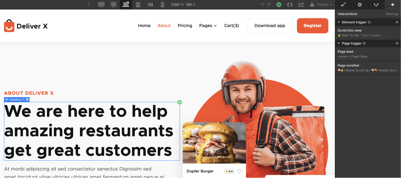 Animations - Deliver X Webflow Template