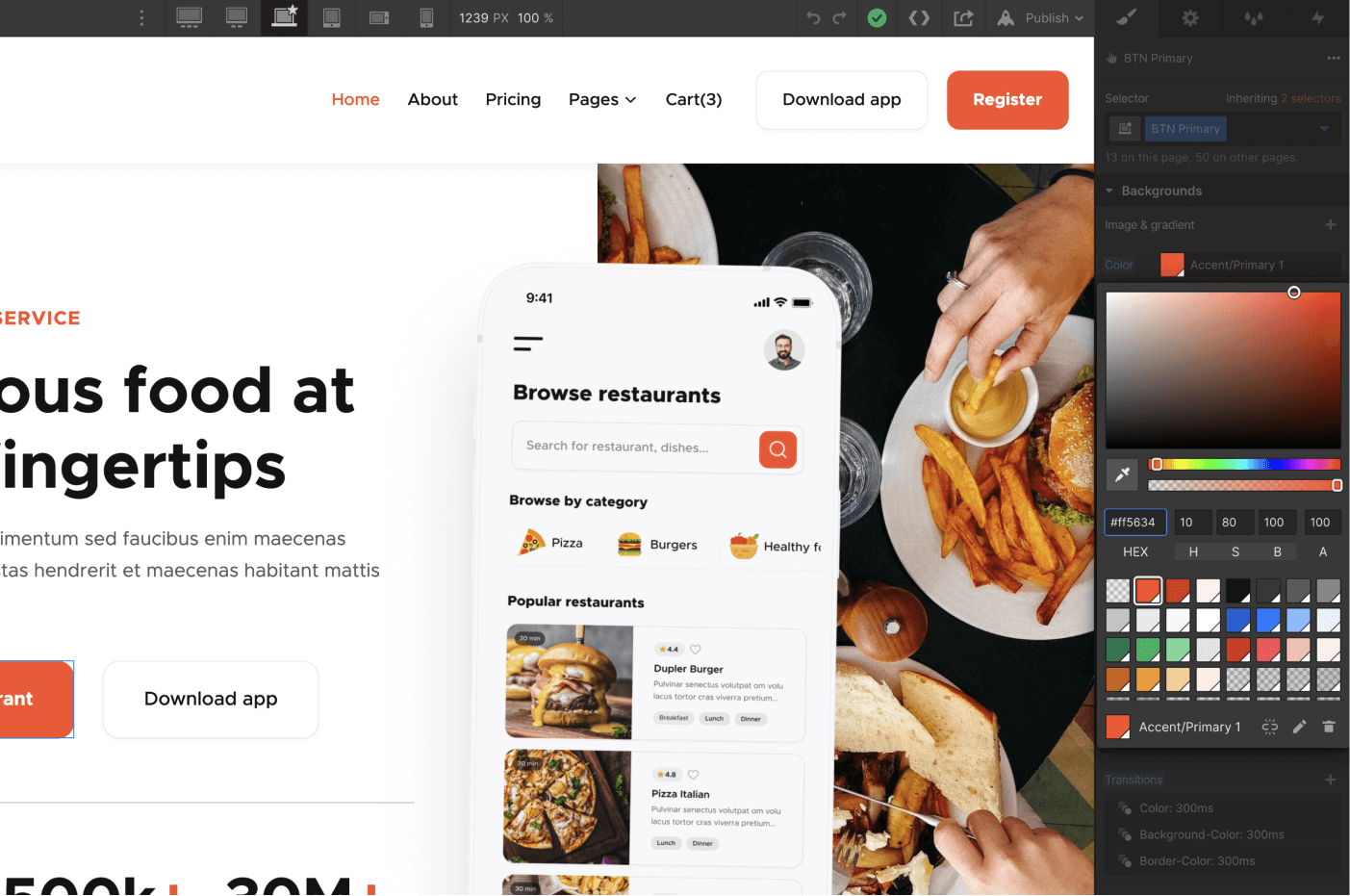 Colors - Deliver X Webflow Template