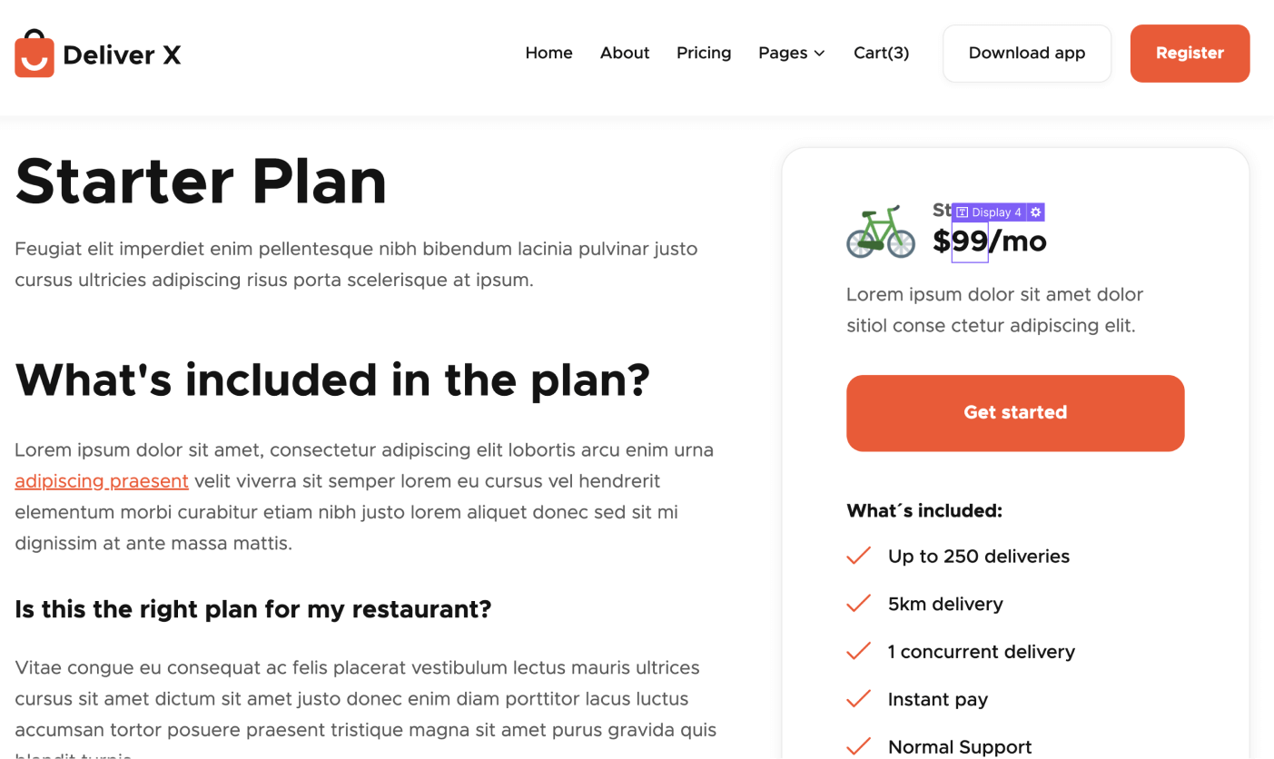 eCommerce - Deliver X Webflow Template
