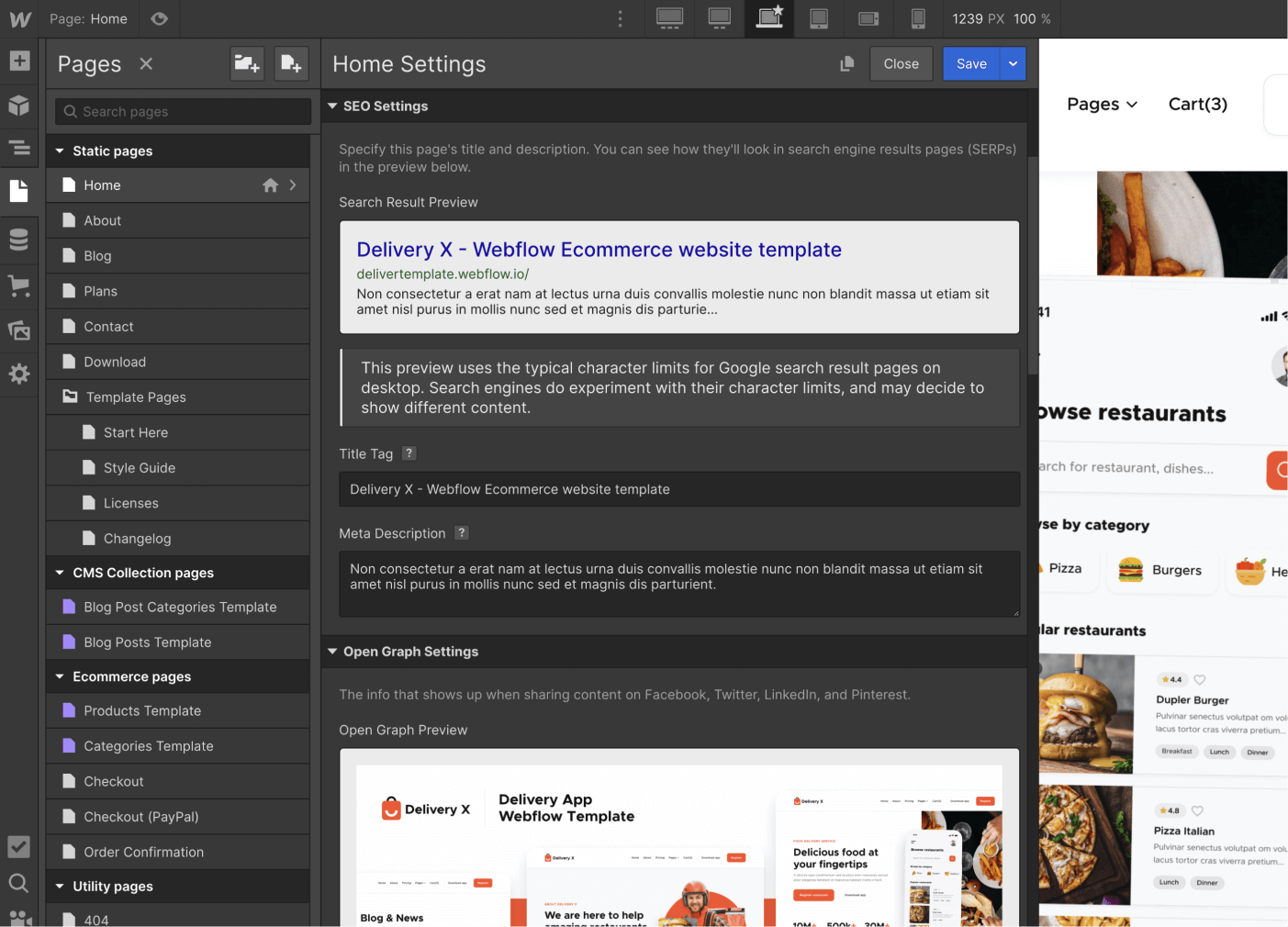 SEO - Deliver X Webflow Template