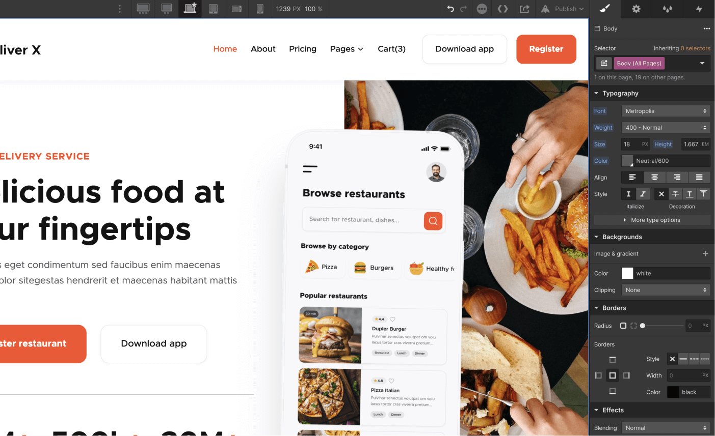 Typography - Deliver X Webflow Template