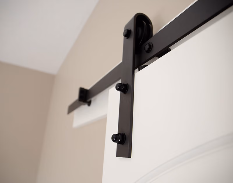 Black Barn Door Hardware and Track Beauty Shot