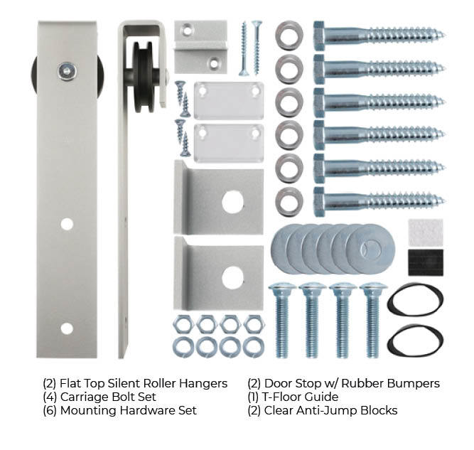 Standard Series Hardware,  Flat Top,  Silver