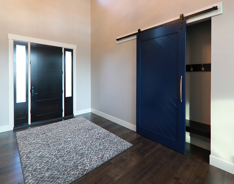 Special Order Barn Door with Black Barn Door Hardware and Track Beauty Shot