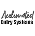 Acclimated Entry Systems Black and White Stacked Logo