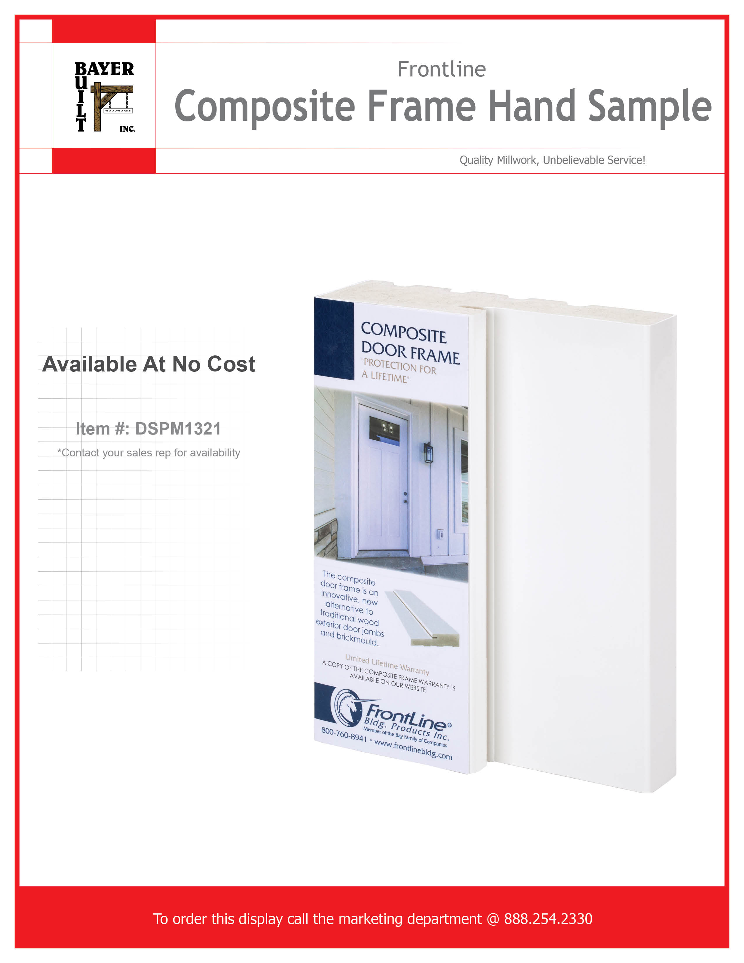 Frontline Composite Frame Hand Sample