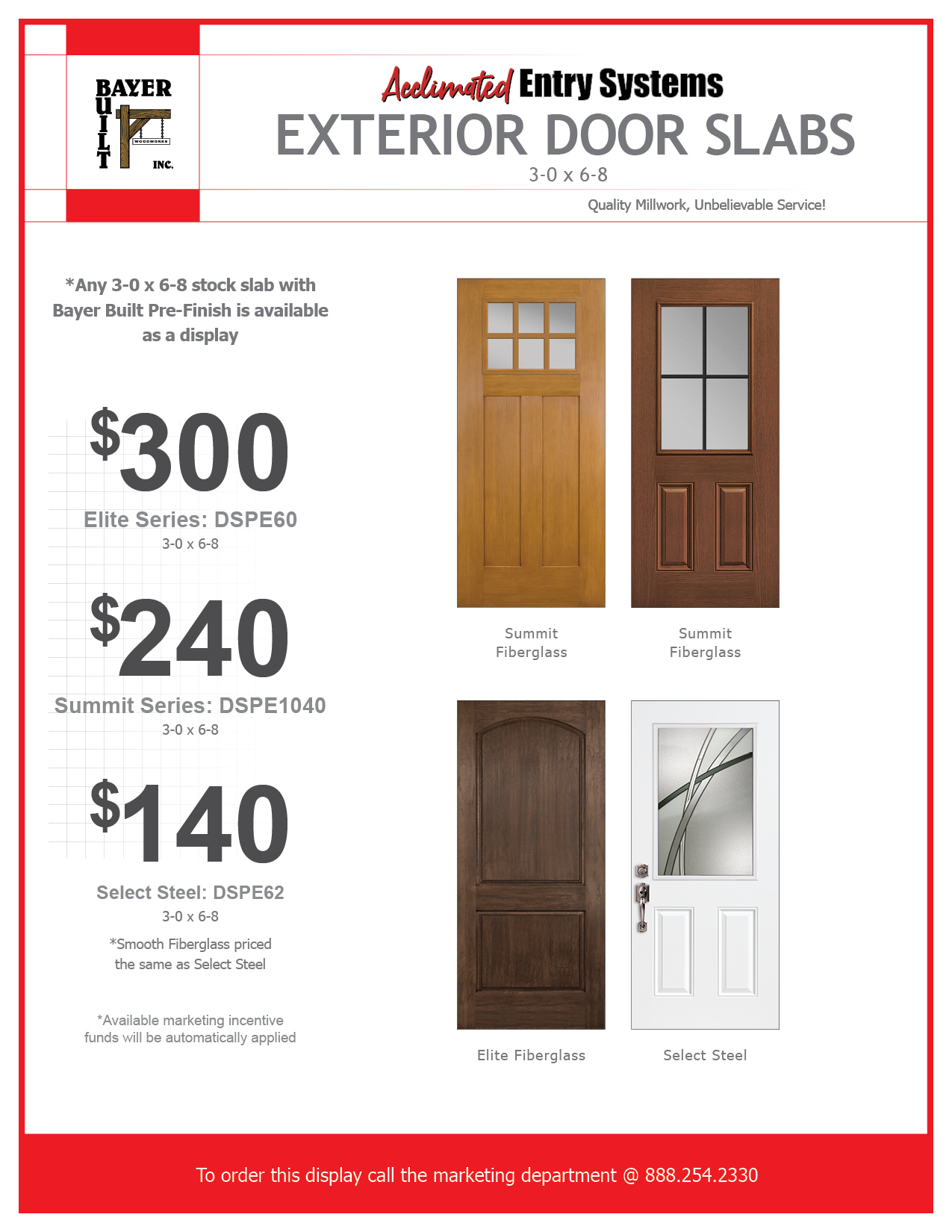 Acclimated Entry Systems Exterior Door Slabs