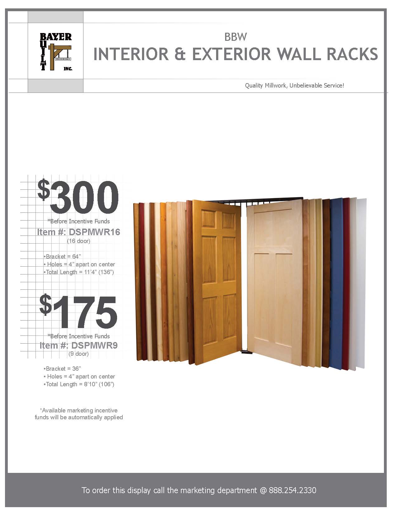 Interior and Exterior Wall Racks