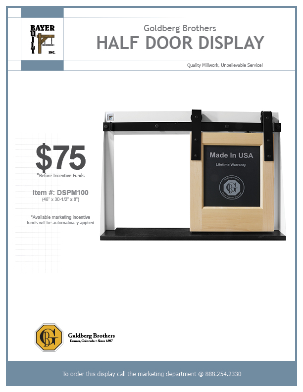 Goldberg Brothers Half Door Display