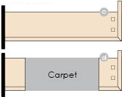 Wall-to-open tread drawing