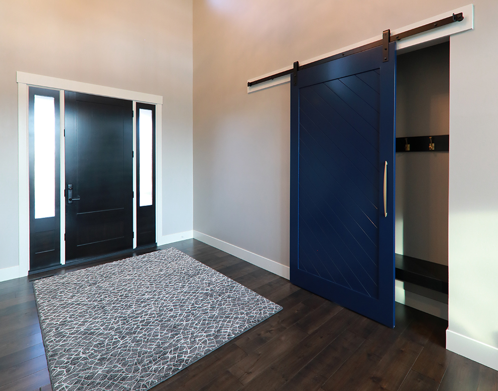Flush Hardboard Door | Black Barn Door Hardware & Track