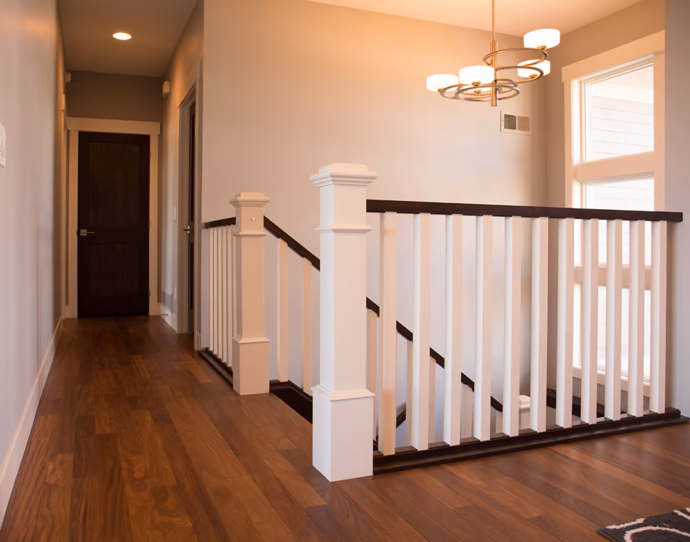 4091 Primed Box Newel | 5360 Primed Baluster | 6770 Rail | PPOA2 Poplar Interior Door | 155A Primed MDF Casing | Primed MDF S4S | 239A Primed Poplar Base 