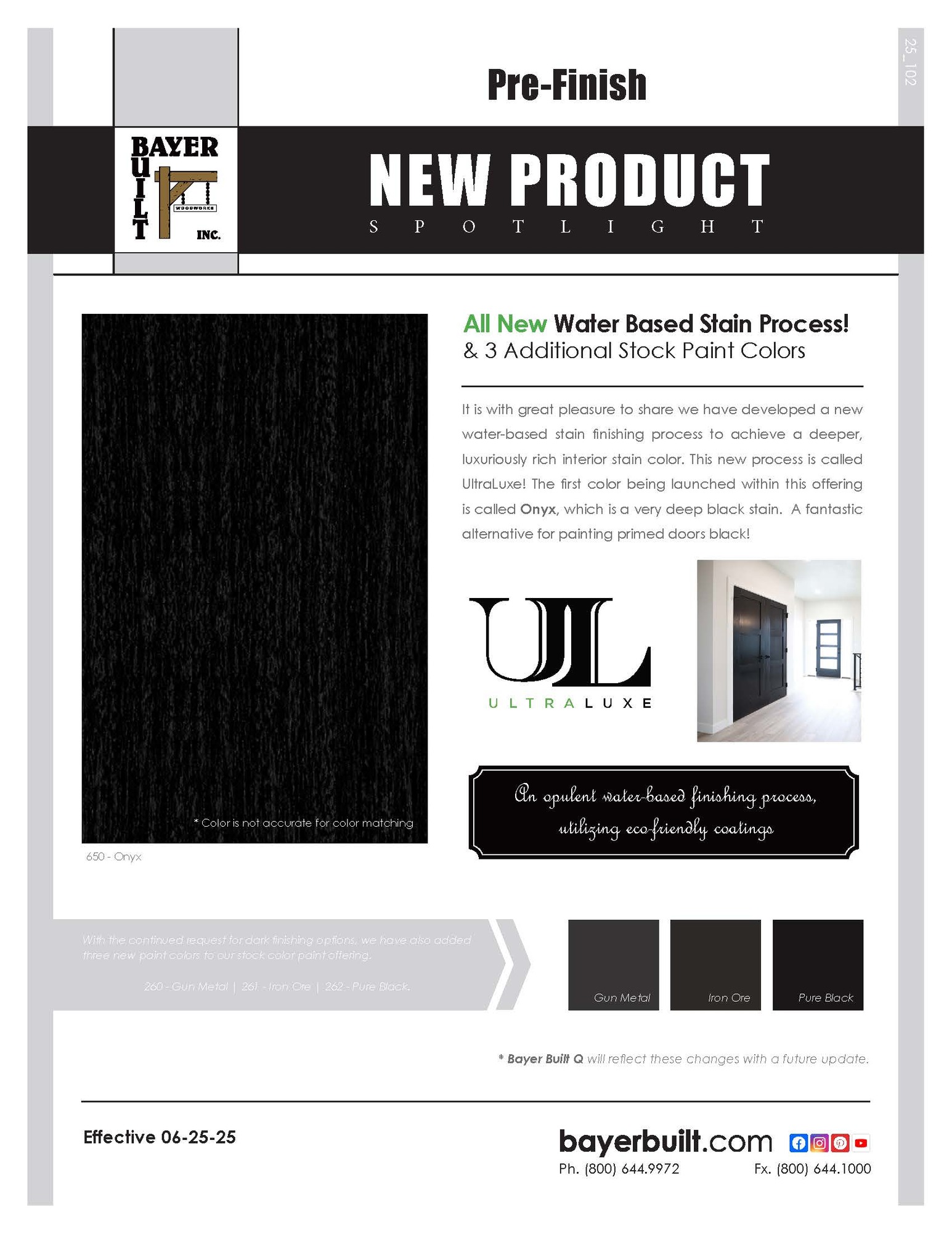 All New Water Based Stain Process Flyer