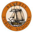 Beverly Public Schools seal featuring a classic sailing ship inside an orange circular border with the text 'Beverly Public Schools.'