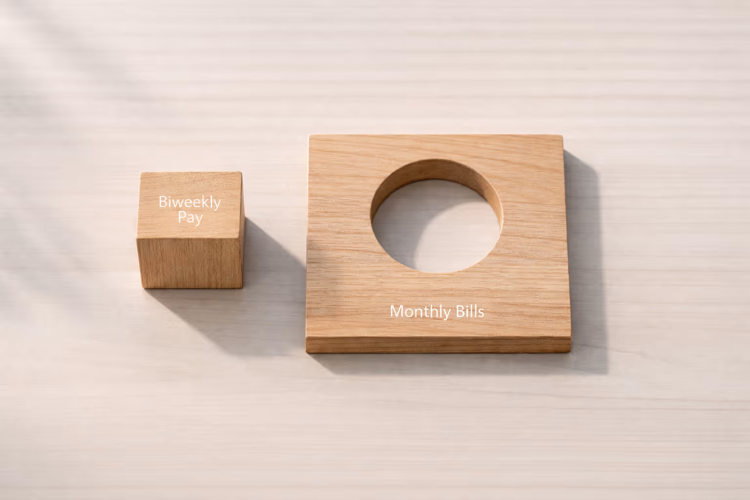 Woman staring down at papers strewn across her kitchen table, visibly stressed about budgeting.