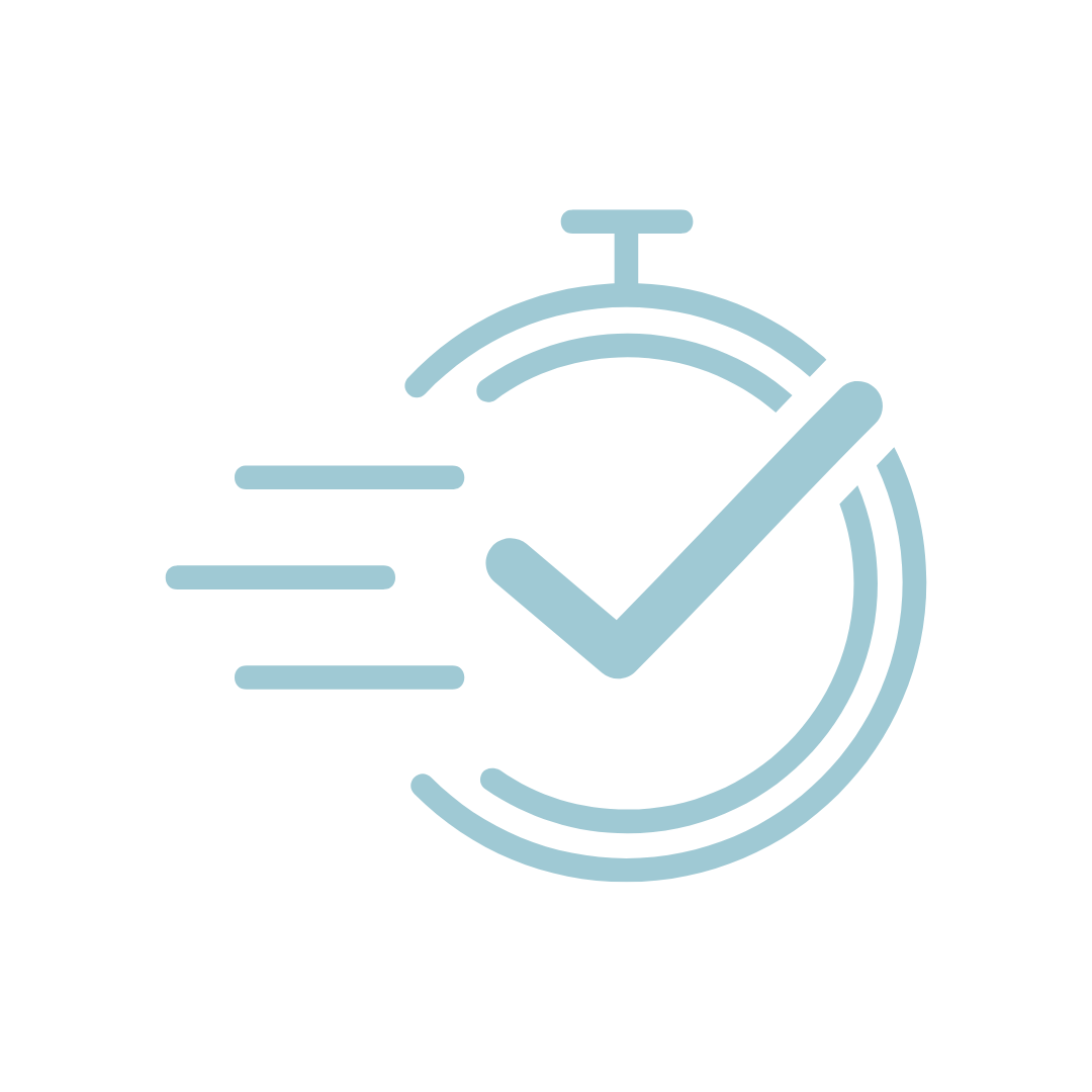 time clock and check icon