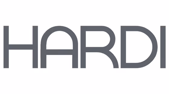 HARDI logo text in gray capital letters on white background