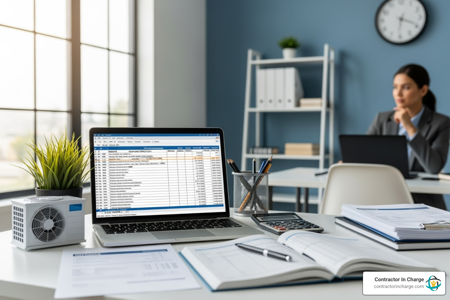 Sample HVAC-specific Chart of Accounts with numbered categories for Assets, Liabilities, Equity, Income, COGS, and Expenses - bookkeeping for hvac companies