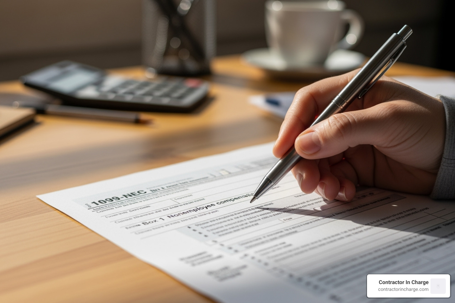 highlighted Form 1099-NEC - 1099 for contractors