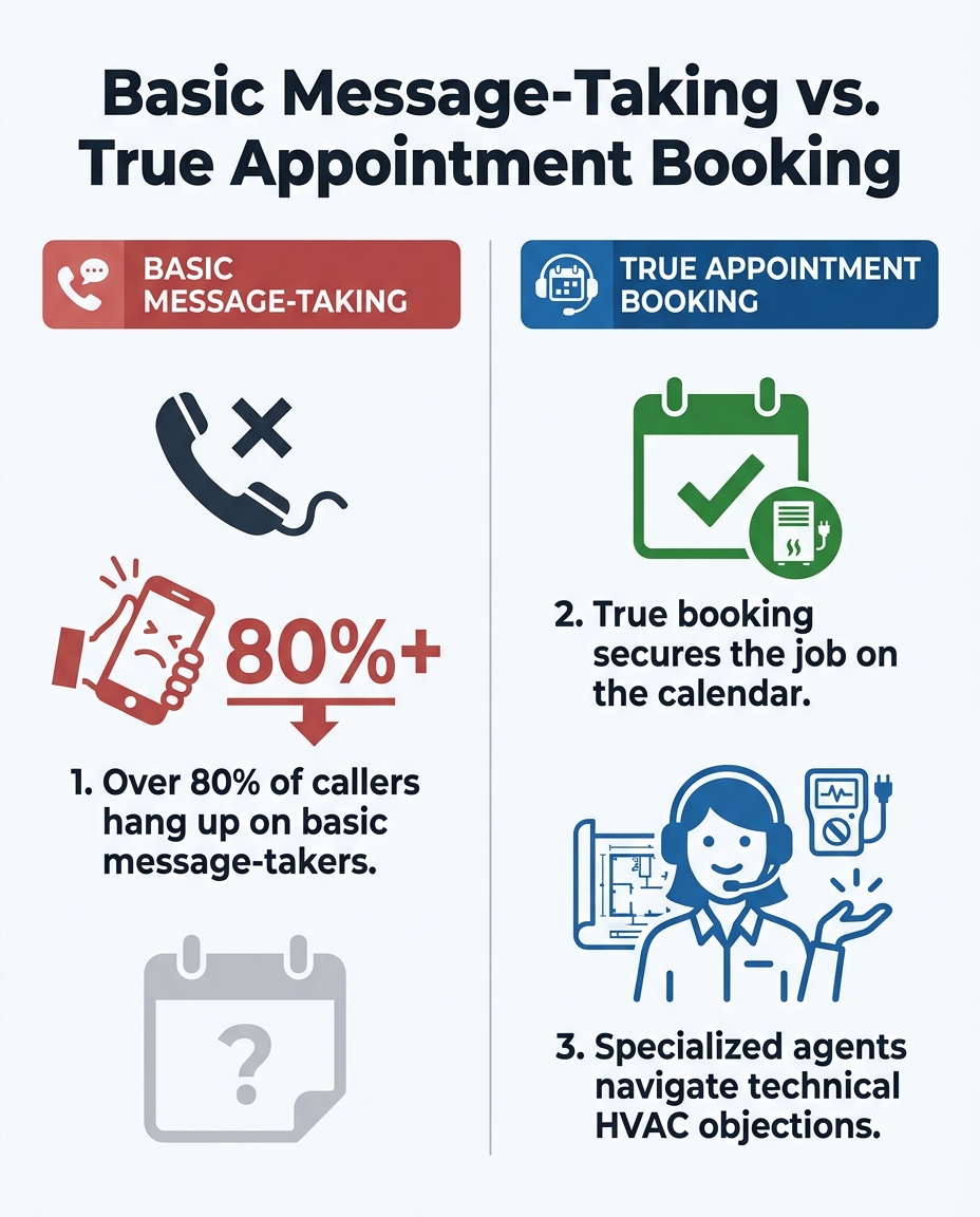 Basic Message-Taking vs. True Appointment Booking