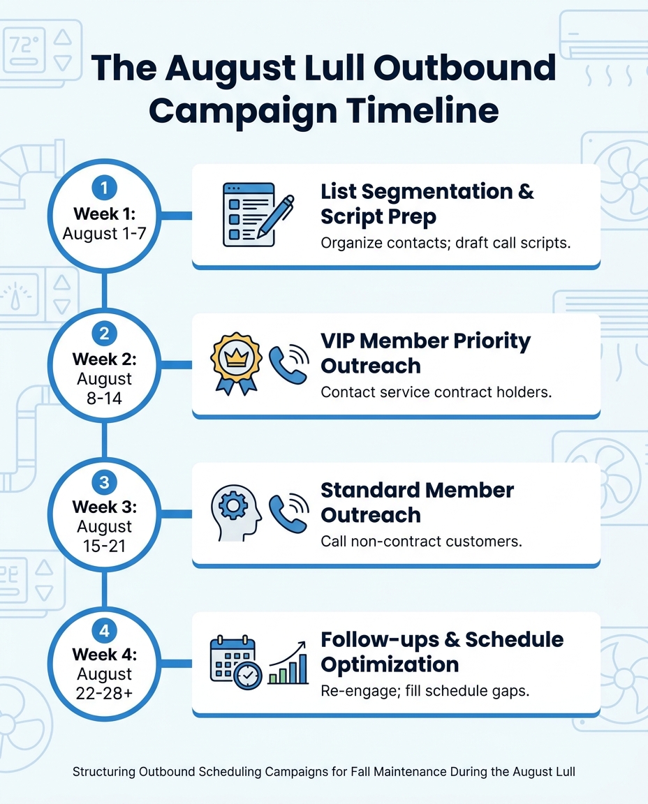 The August Lull Outbound Campaign Timeline