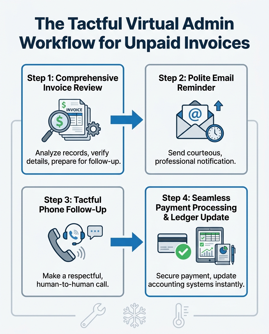 The Tactful Virtual Admin Workflow for Unpaid Invoices