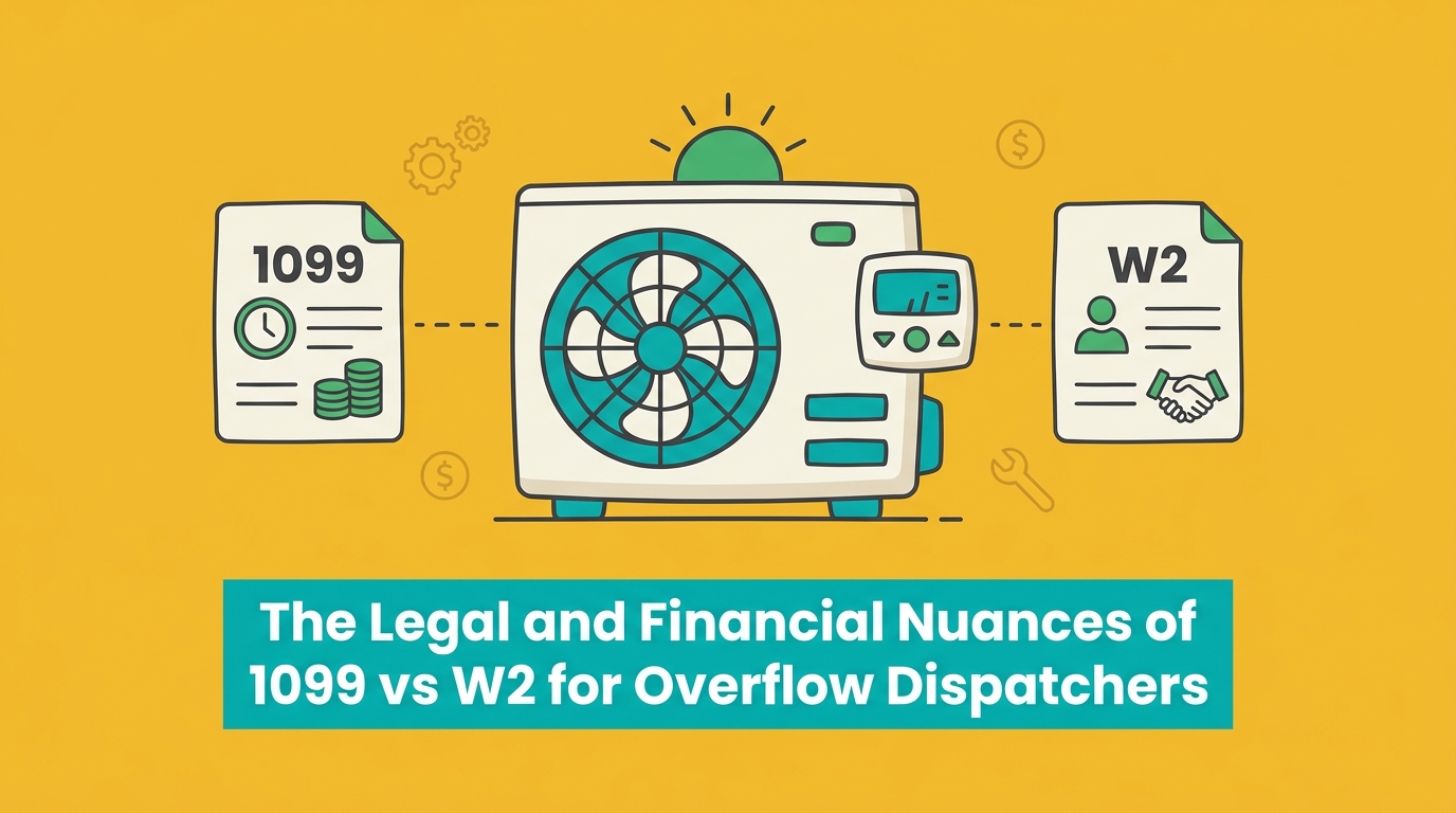 The Legal and Financial Nuances of 1099 vs W2 for Overflow Dispatchers