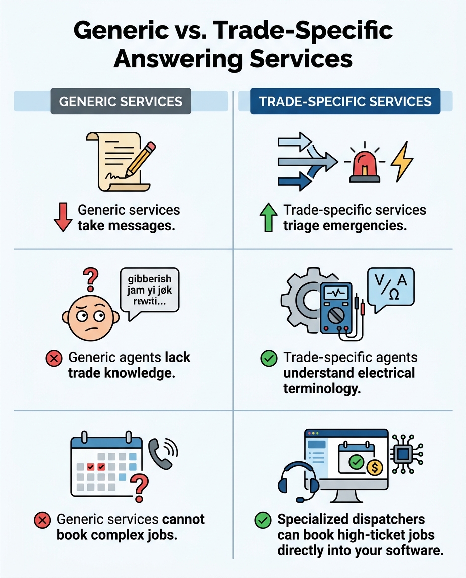 Generic vs. Trade-Specific Answering Services