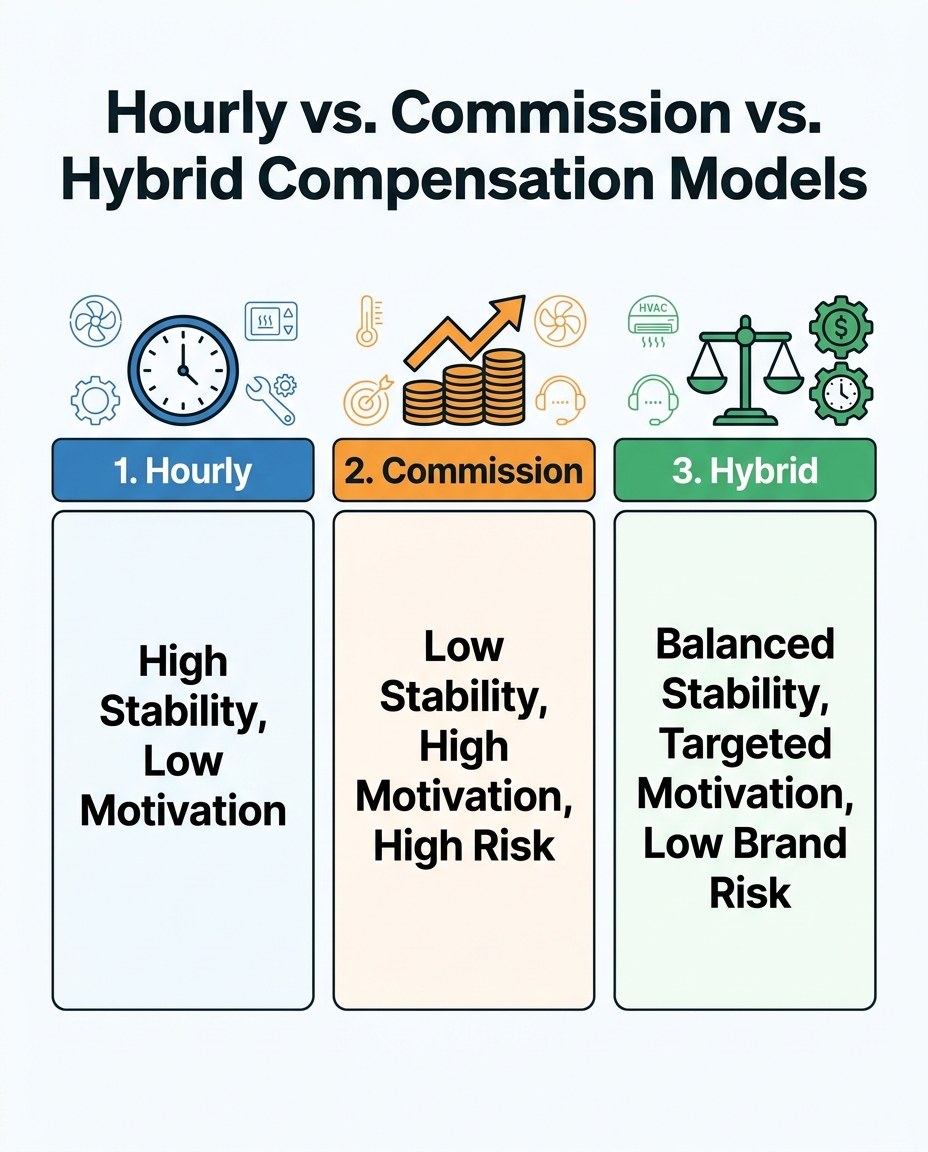 Hourly vs. Commission vs. Hybrid Compensation Models