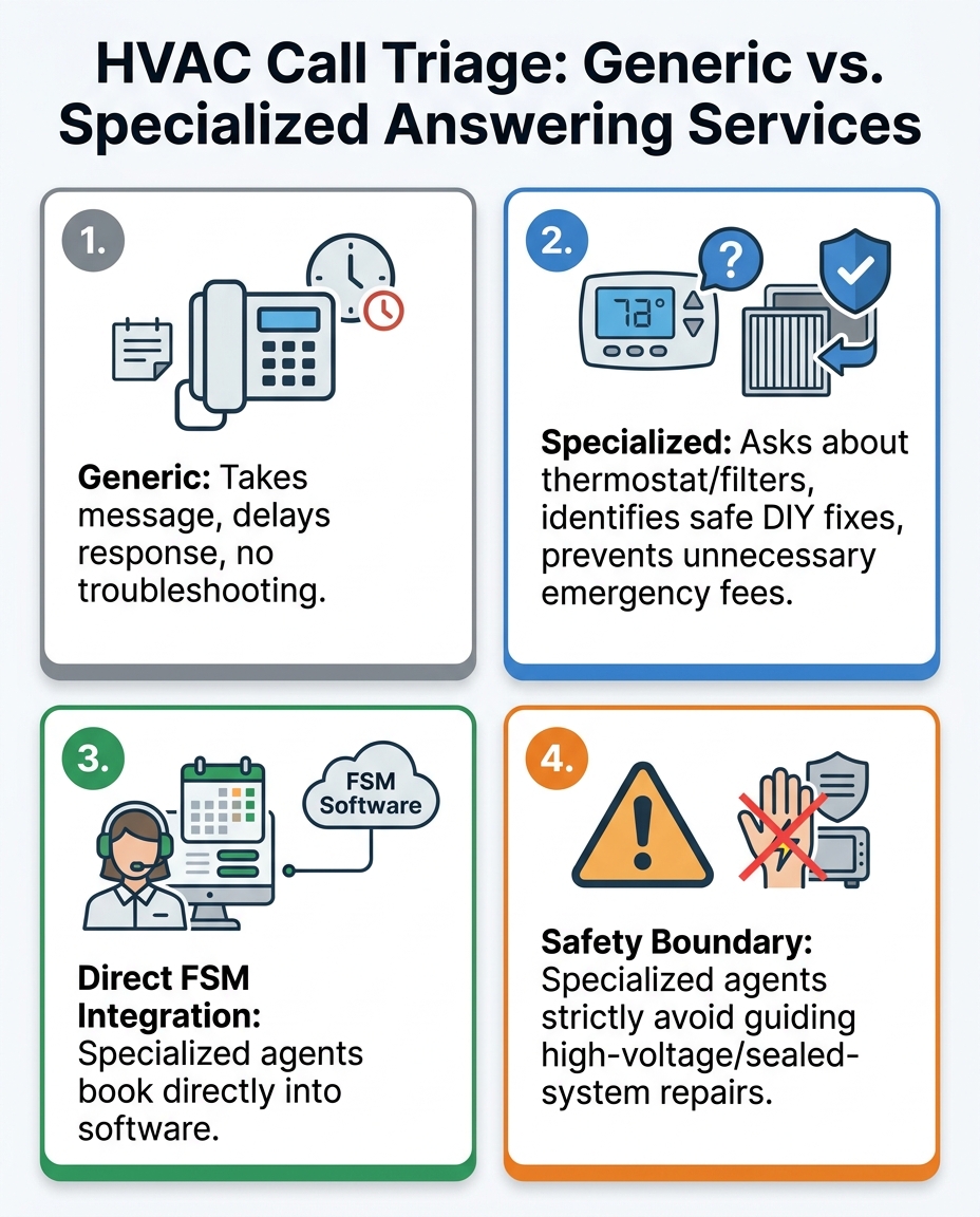 HVAC Call Triage: Generic vs. Specialized Answering Services