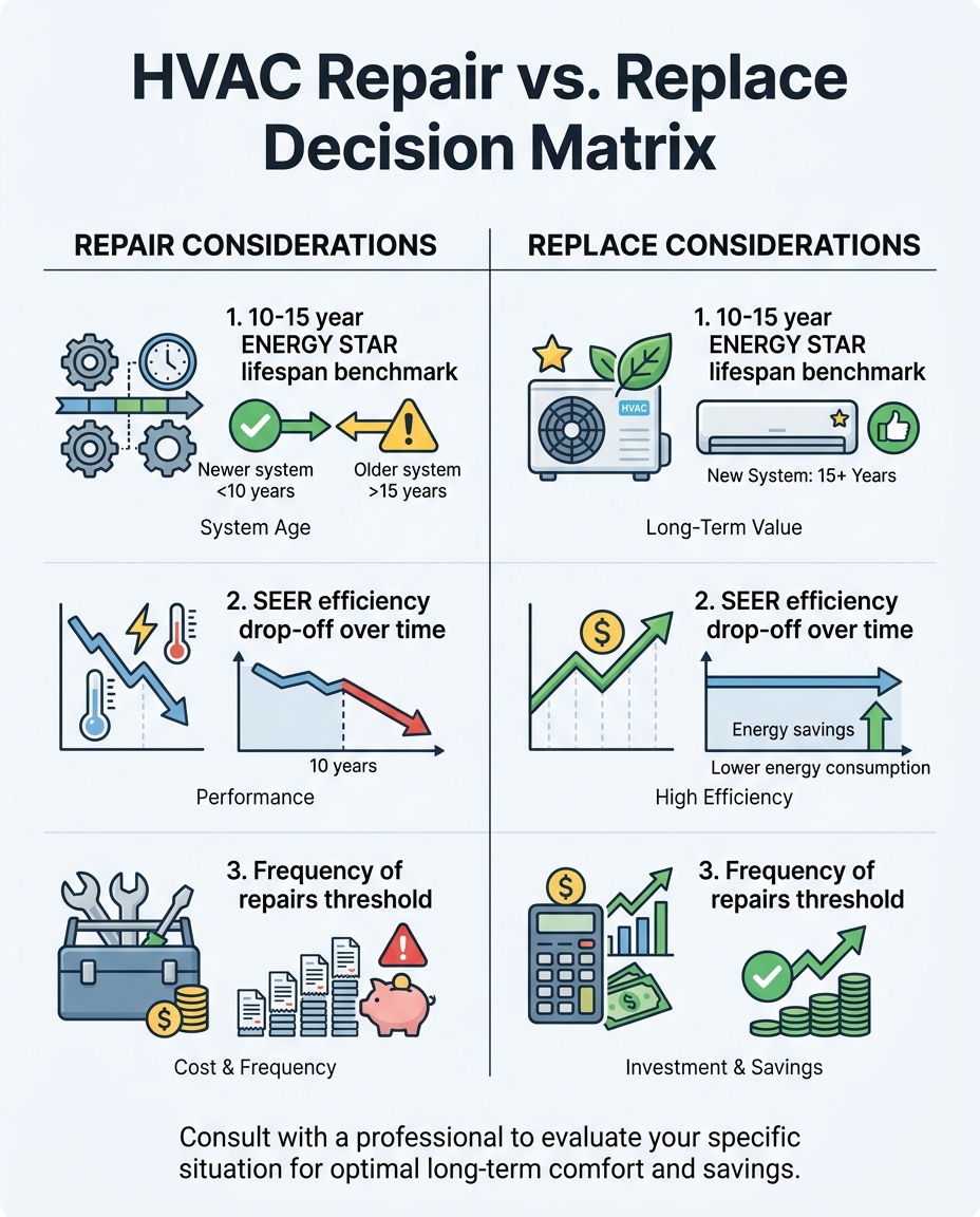 HVAC Repair vs. Replace Decision Matrix