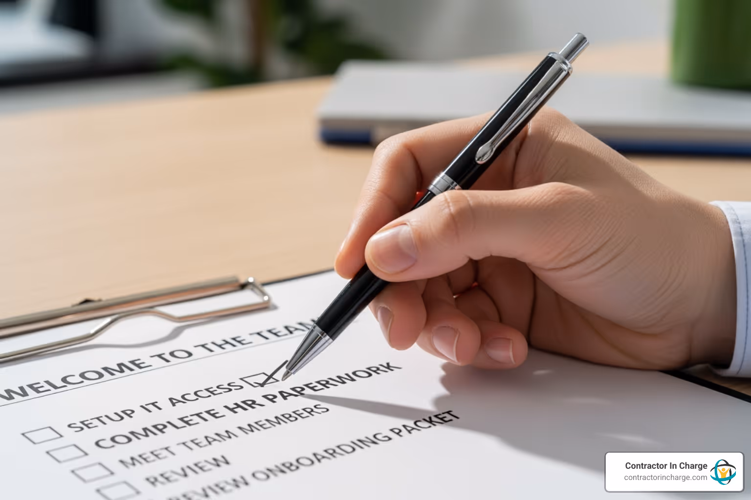 checklist for onboarding a new team member - client success support contractors