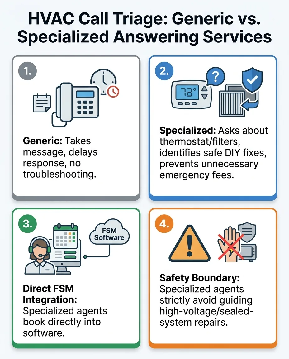 HVAC Call Triage: Generic vs. Specialized Answering Services