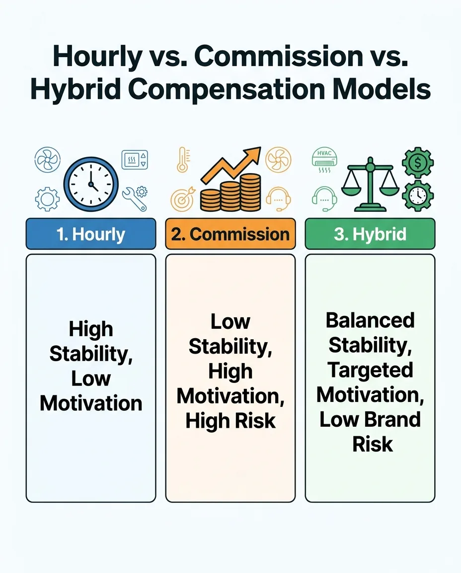 Hourly vs. Commission vs. Hybrid Compensation Models