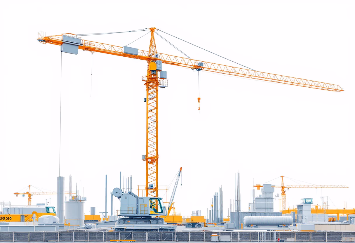 [background image] image of construction site with crane for a construction company