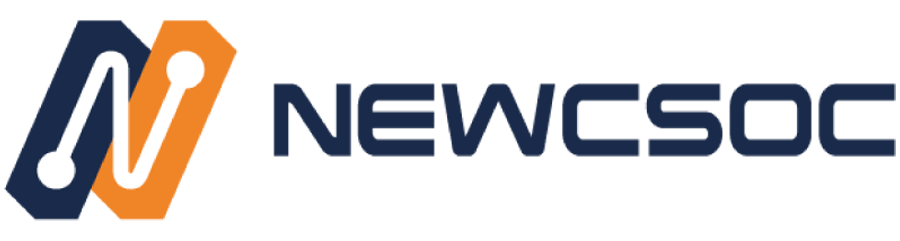 Logo de Nuevo PES, con una N blanca estilizada conectada por puntos, sobre fondo naranja y azul marino.