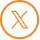Círculo naranja con una equis en el centro.