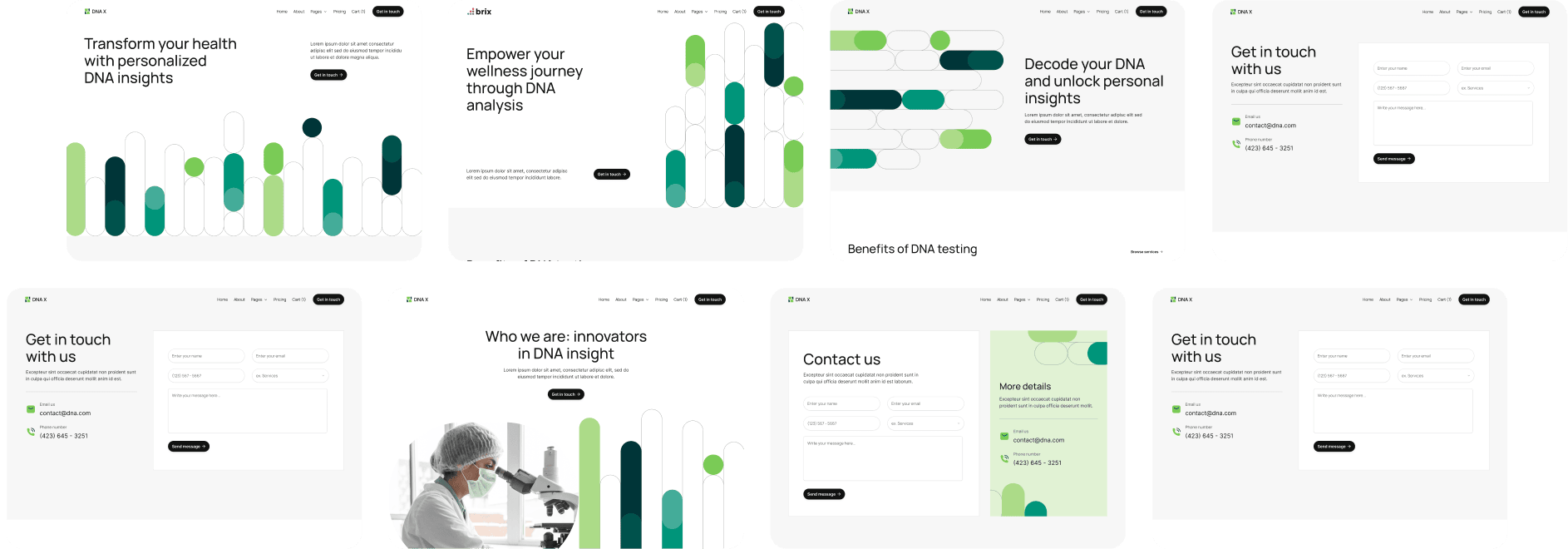 DNA X - Dna Banner - Health Tech Webflow Template
