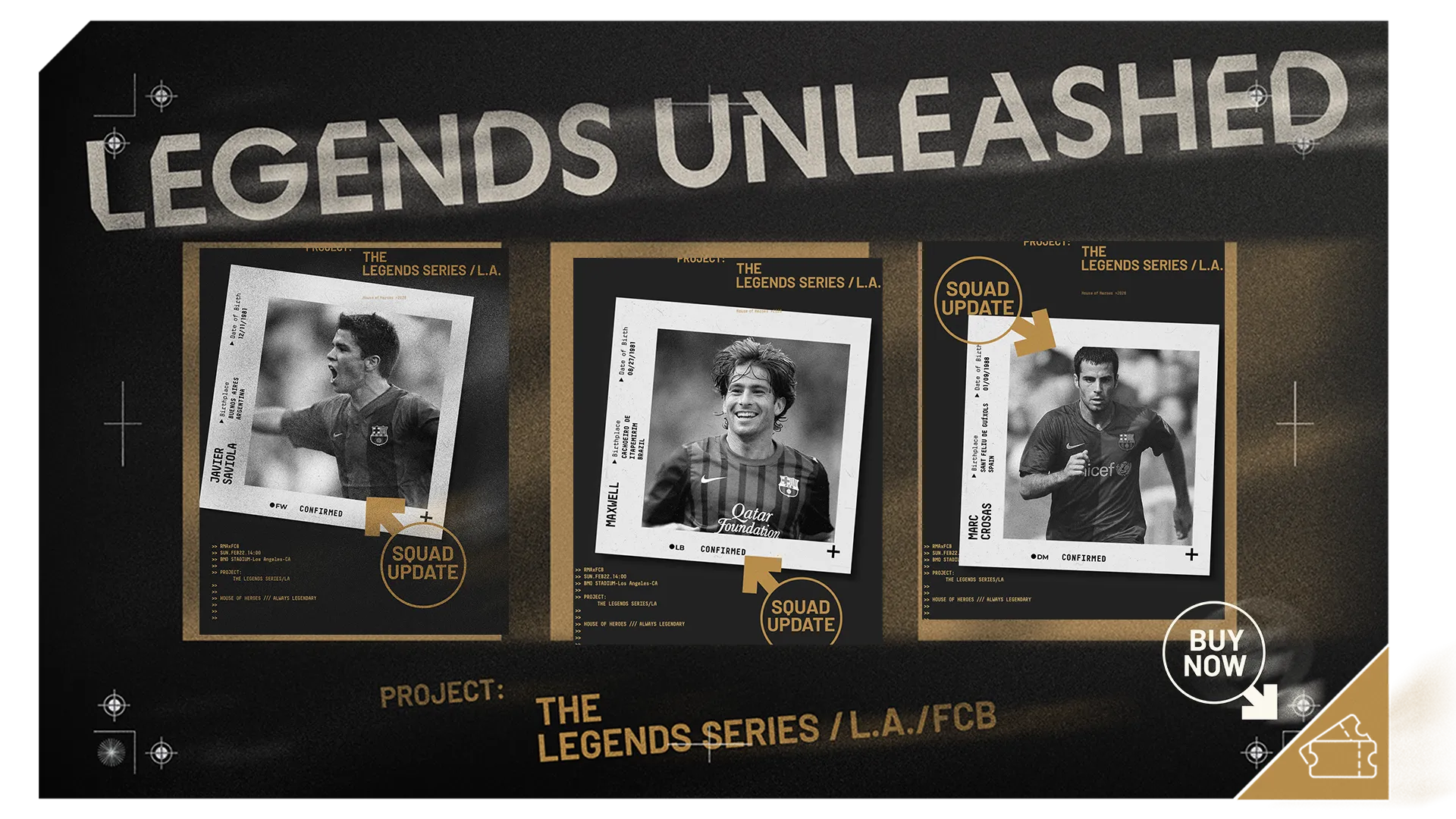 Buy Tickets for Real Madrid Leyends vs Barça Legends