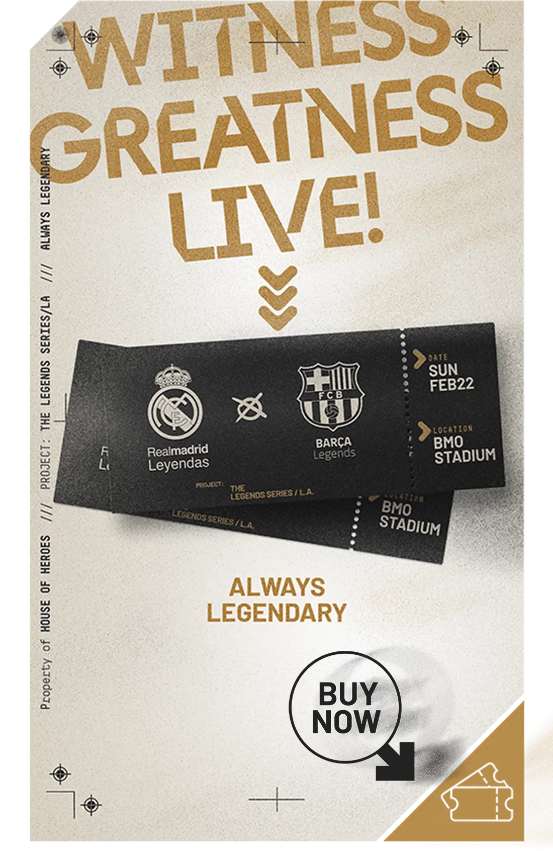 Buy Tickets for Real Madrid Leyends vs Barça Legends