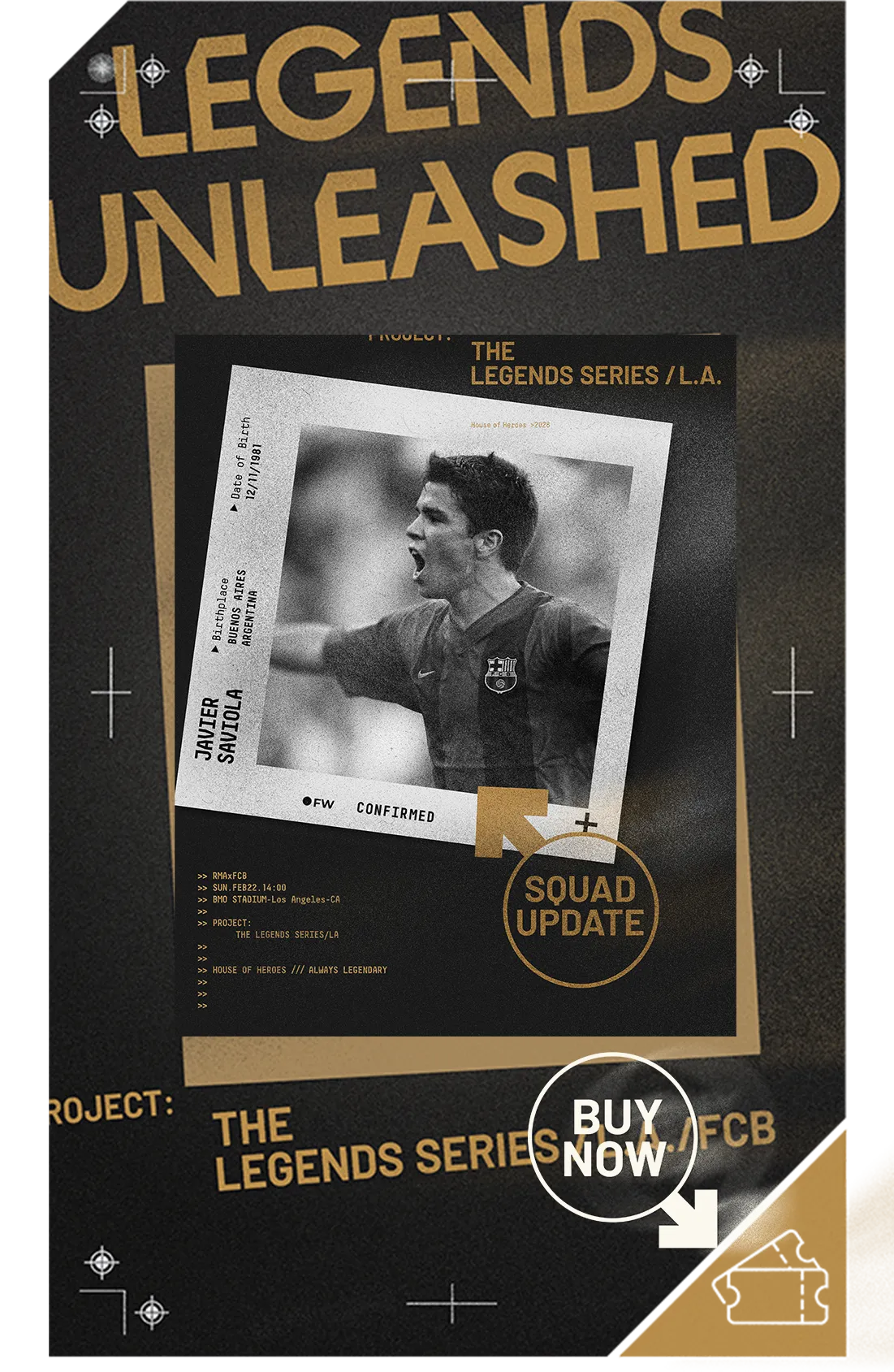 Buy Tickets for Real Madrid Leyends vs Barça Legends