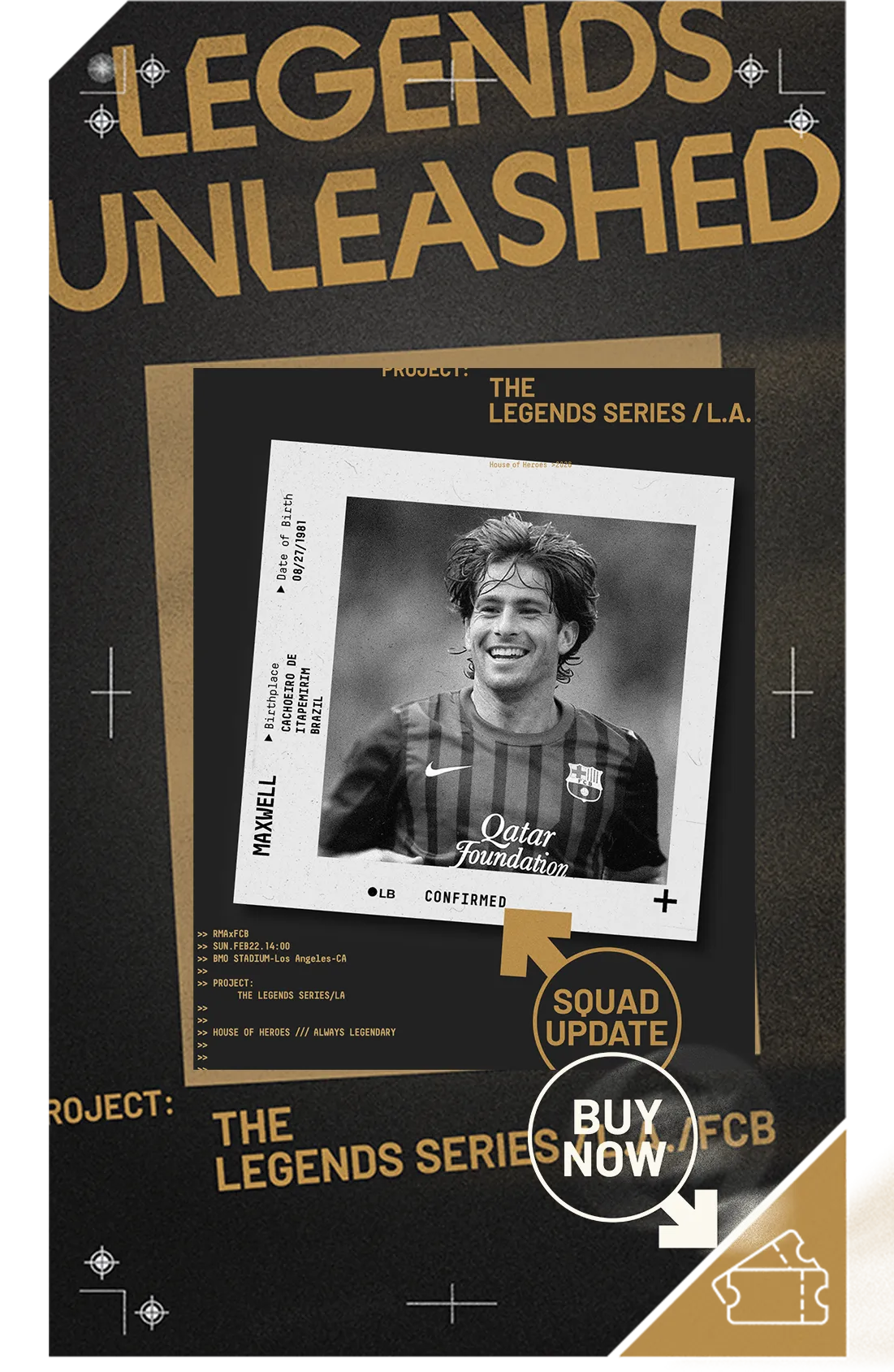 Buy Tickets for Real Madrid Leyends vs Barça Legends